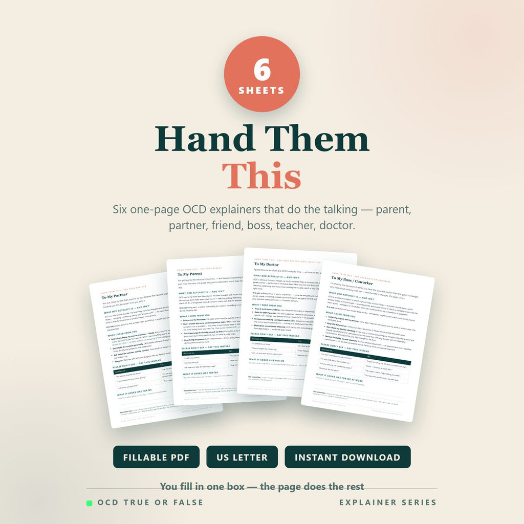 The OCD Explainer One-Pagers — cover