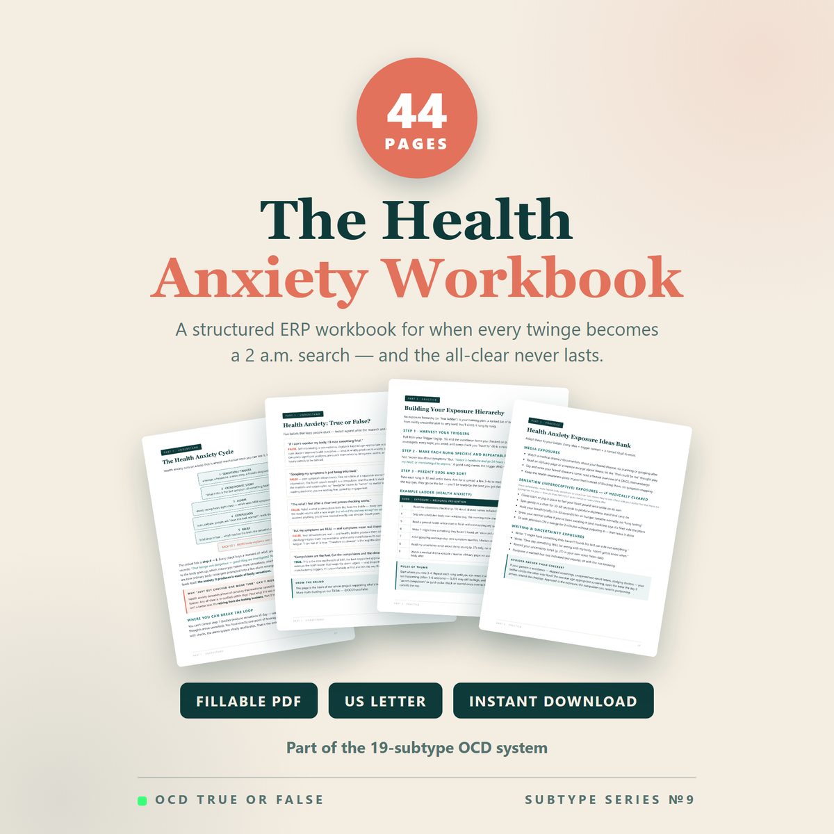The Health Anxiety OCD Workbook — cover