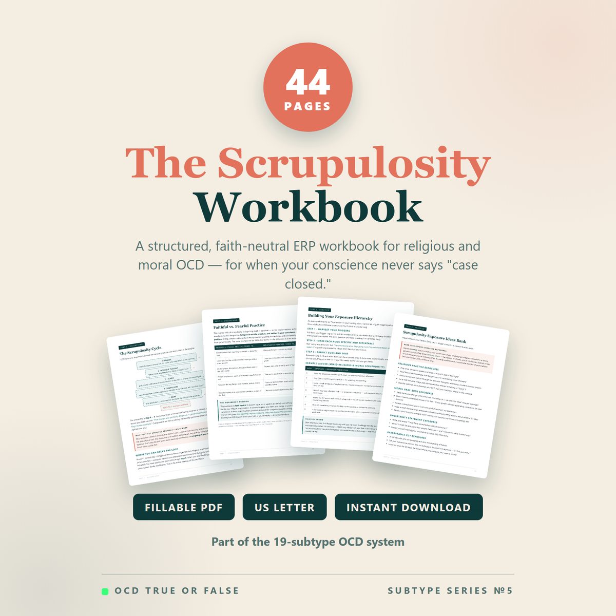 The Scrupulosity (Religious & Moral) OCD Workbook — cover