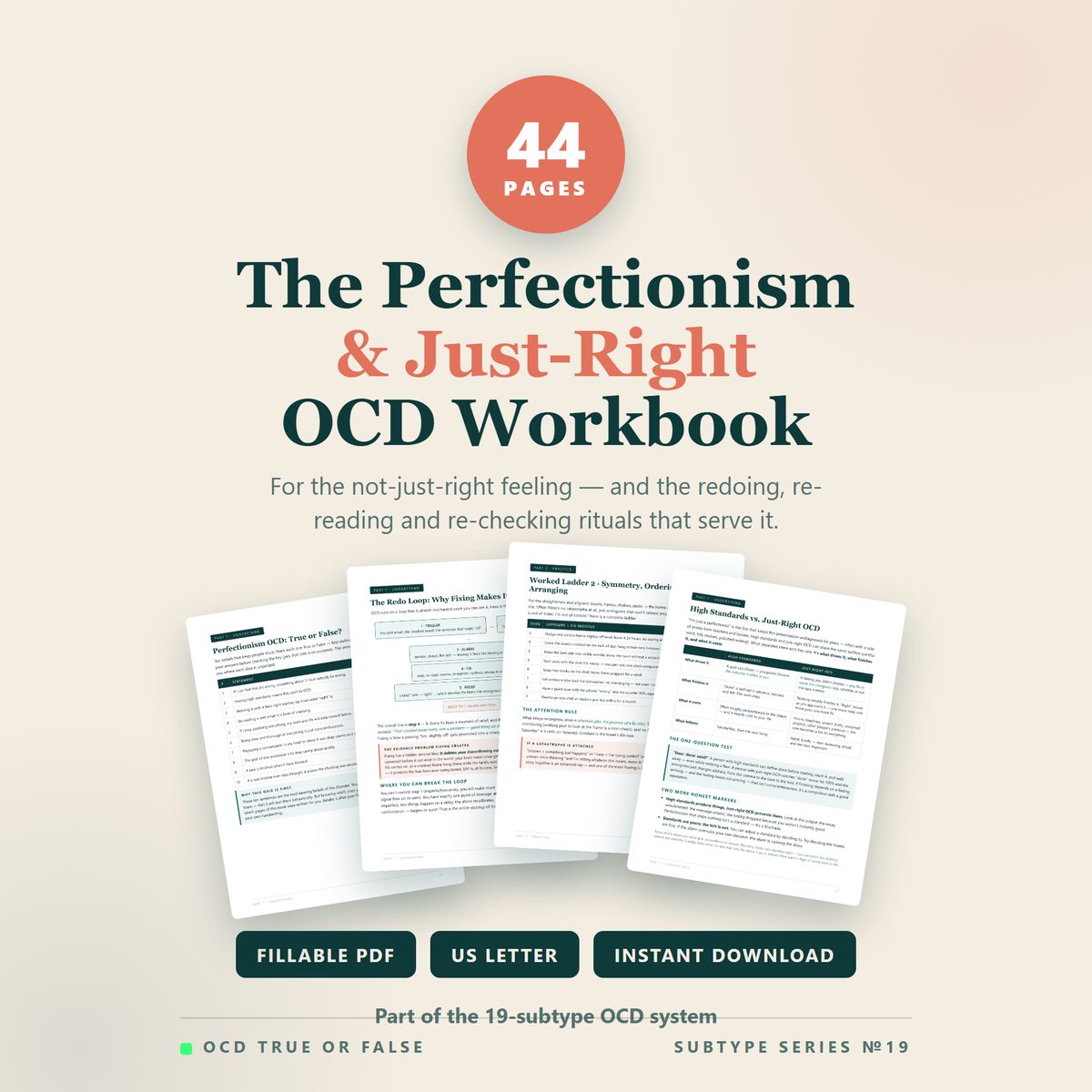 The Perfectionism & Just-Right OCD Workbook — cover