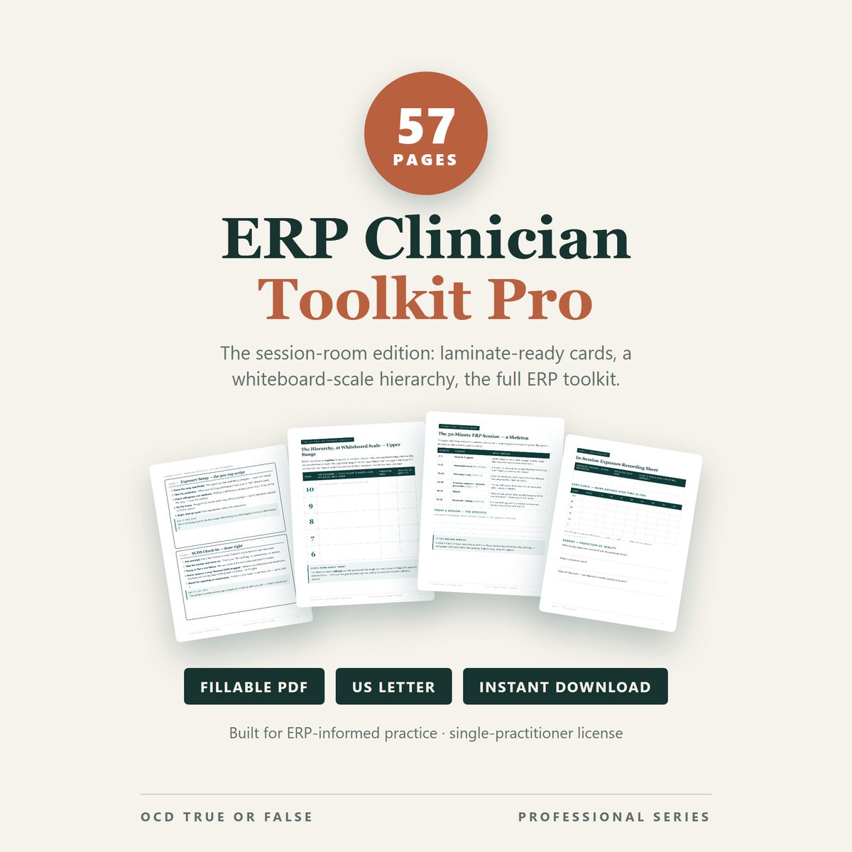 The ERP Clinician Toolkit Pro — Session-Room Edition — cover