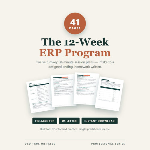 The 12-Week ERP Program — Clinician Edition — cover