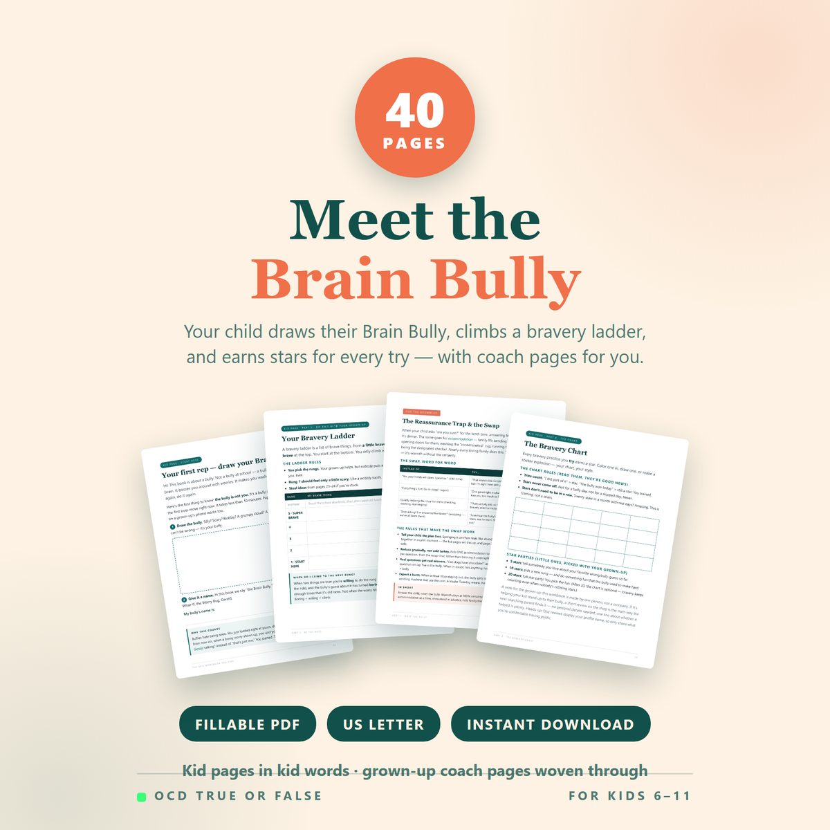 The OCD Workbook for Kids (Ages 6–11) — cover