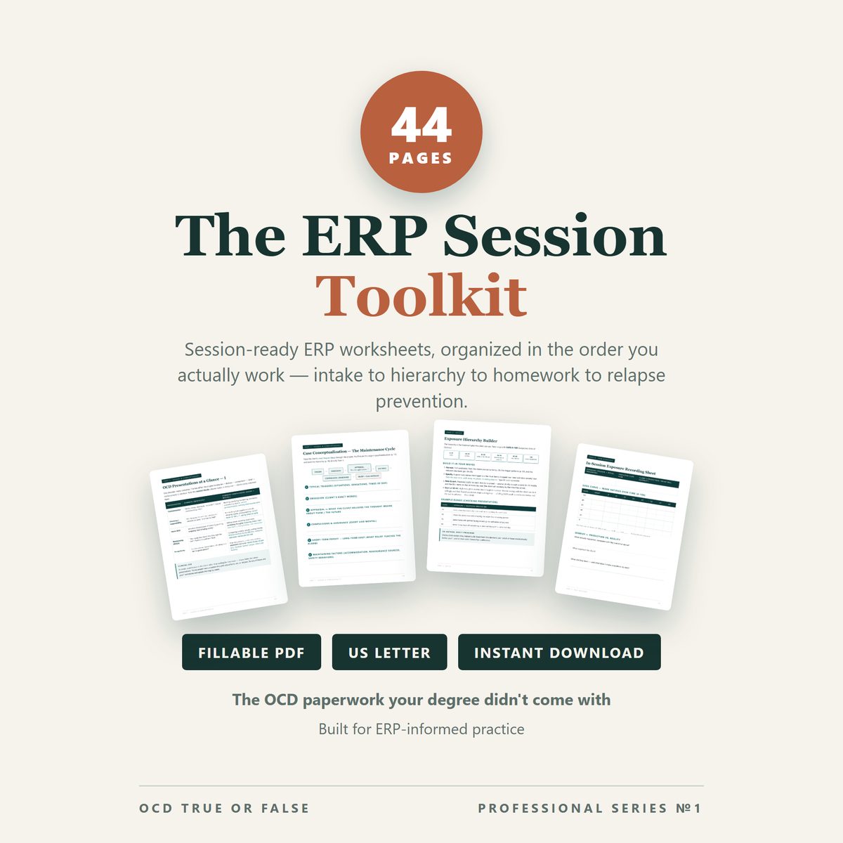 The ERP Session Toolkit (for Therapists) — cover