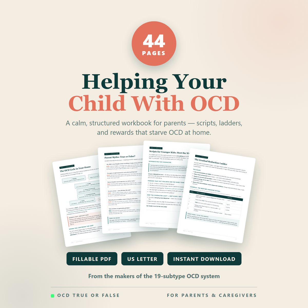 The Parent's Workbook for a Child's OCD — cover