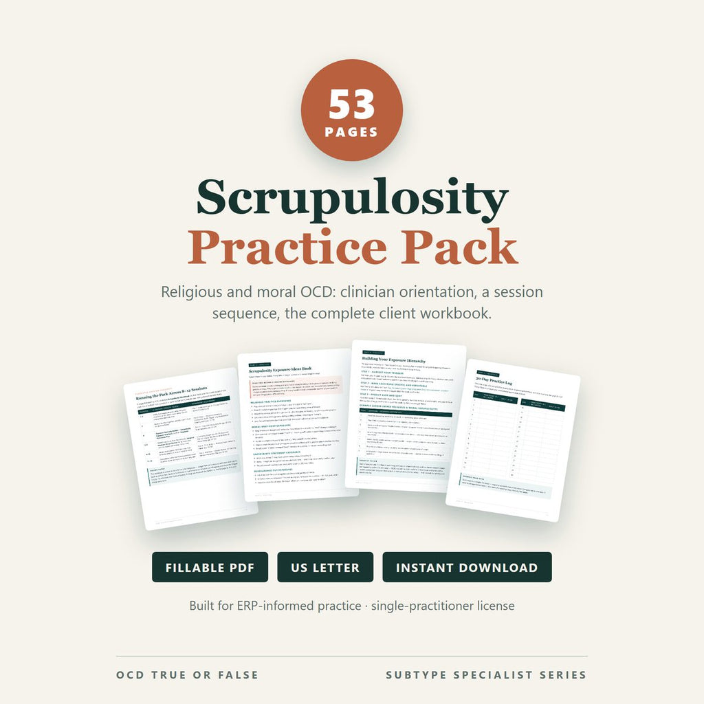 The Scrupulosity Practice Pack (for Clinicians) — cover