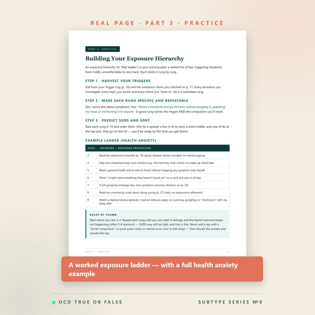 The Health Anxiety OCD Workbook — inside pages