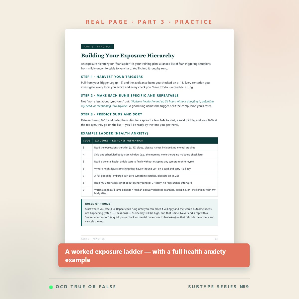 The Health Anxiety OCD Workbook — inside pages
