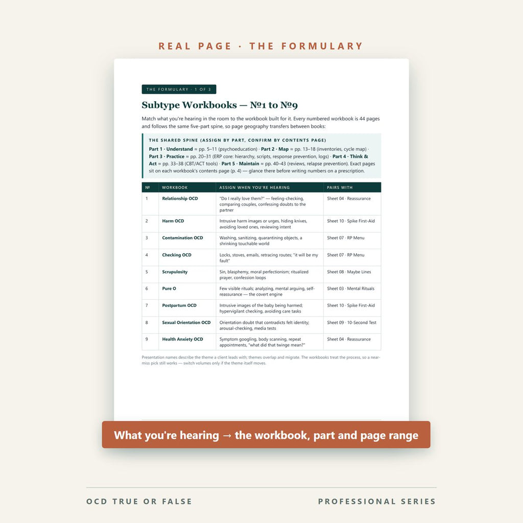 The Prescription Pad — Client Homework System — inside pages