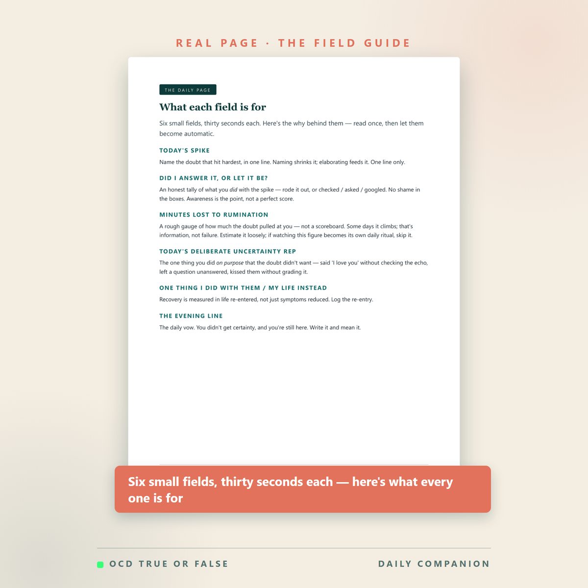 The 90-Day ROCD Journal — inside pages