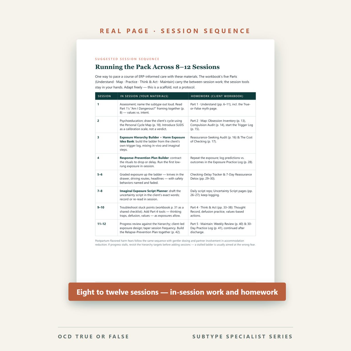 The Harm OCD Practice Pack (for Clinicians) — inside pages
