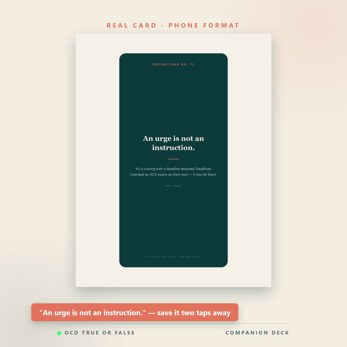 OCD Coping Cards — inside pages