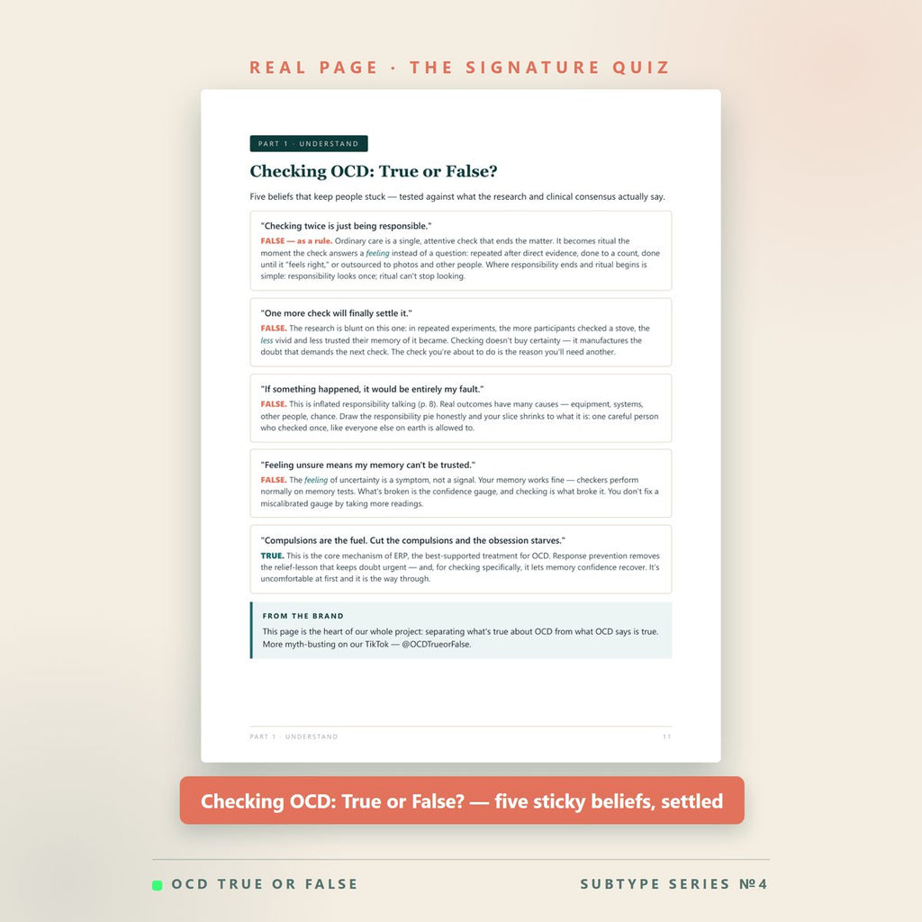 The Checking OCD Workbook — worksheet detail