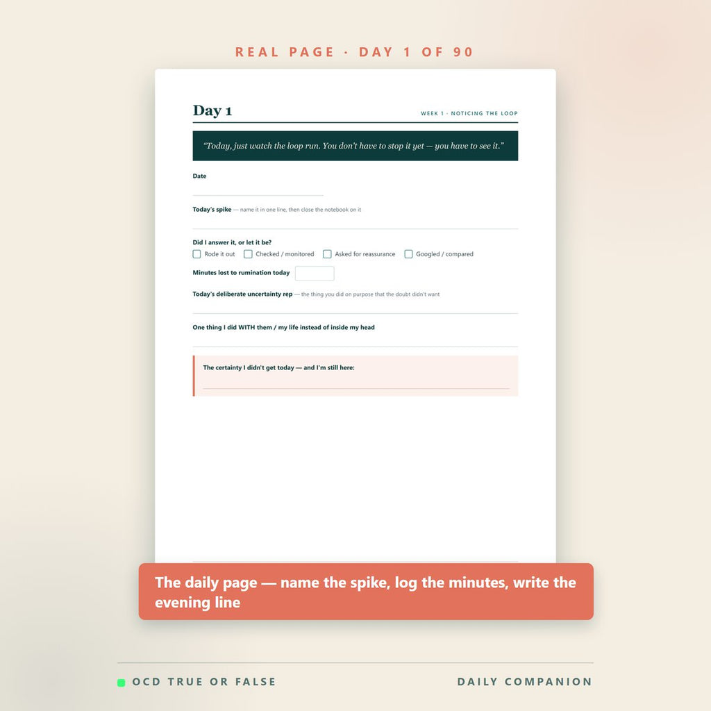 The 90-Day ROCD Journal — worksheet detail