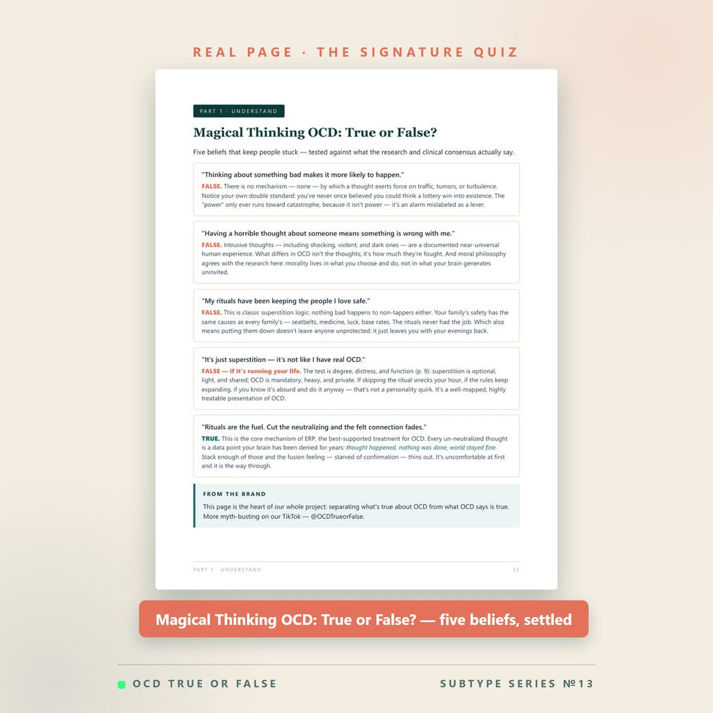 The Magical Thinking OCD Workbook — worksheet detail