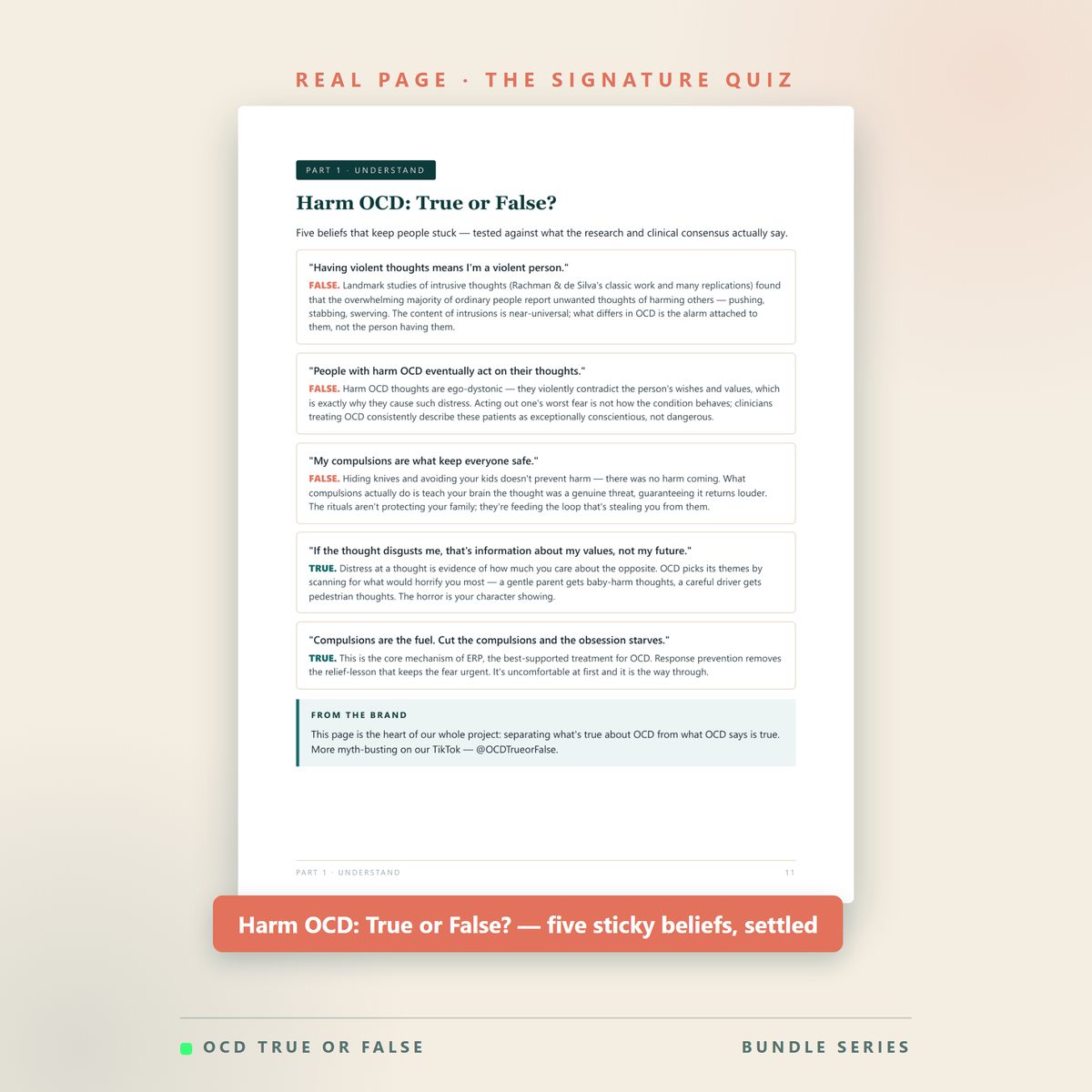 The Intrusive Thoughts Bundle — worksheet detail