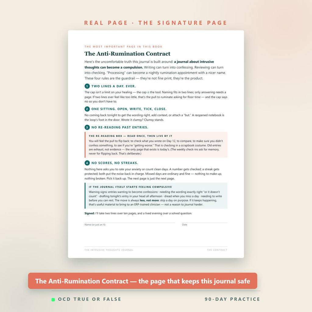 The Intrusive Thoughts Journal — worksheet detail