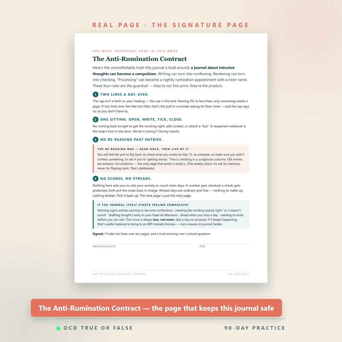The Intrusive Thoughts Journal — worksheet detail