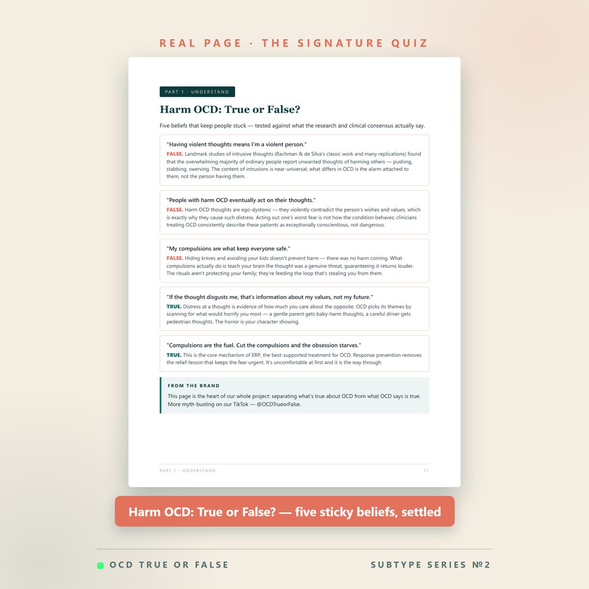 The Harm OCD Workbook — worksheet detail