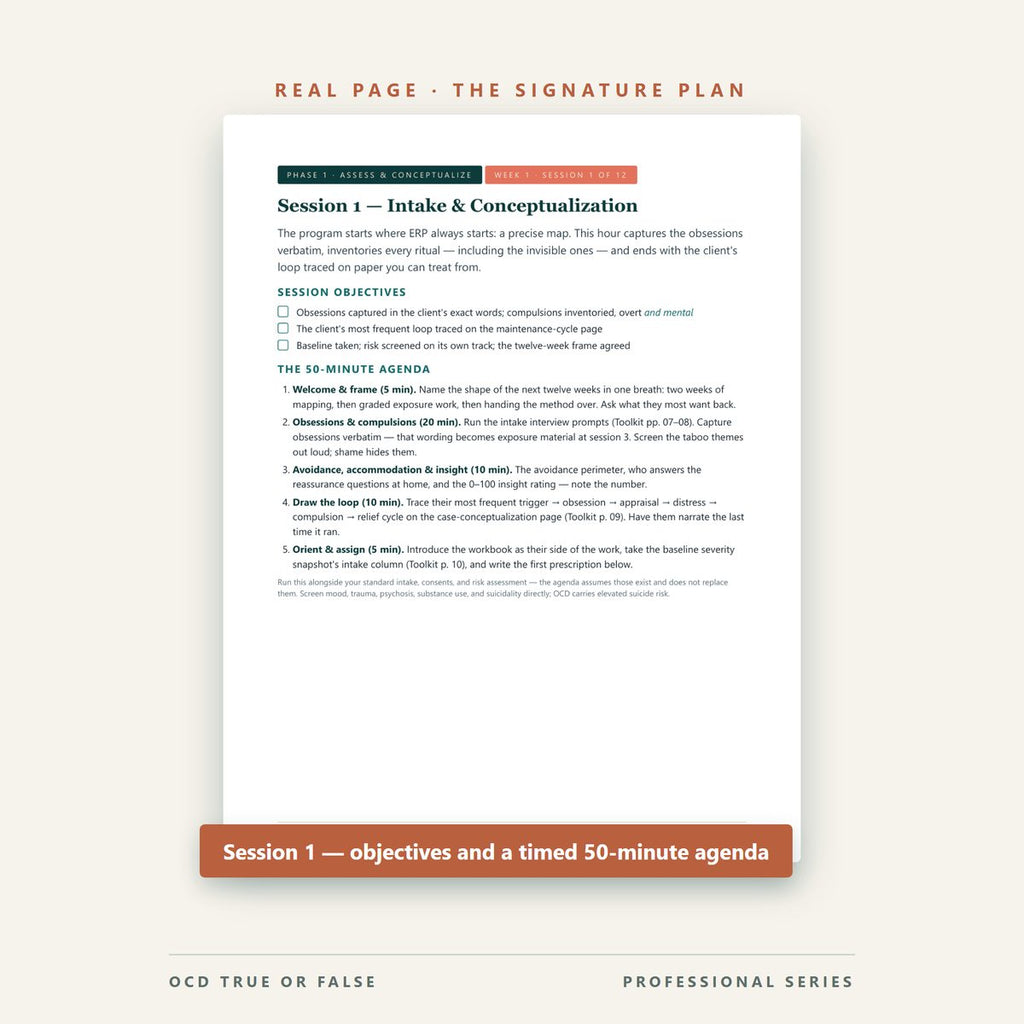 The 12-Week ERP Program — Clinician Edition — worksheet detail