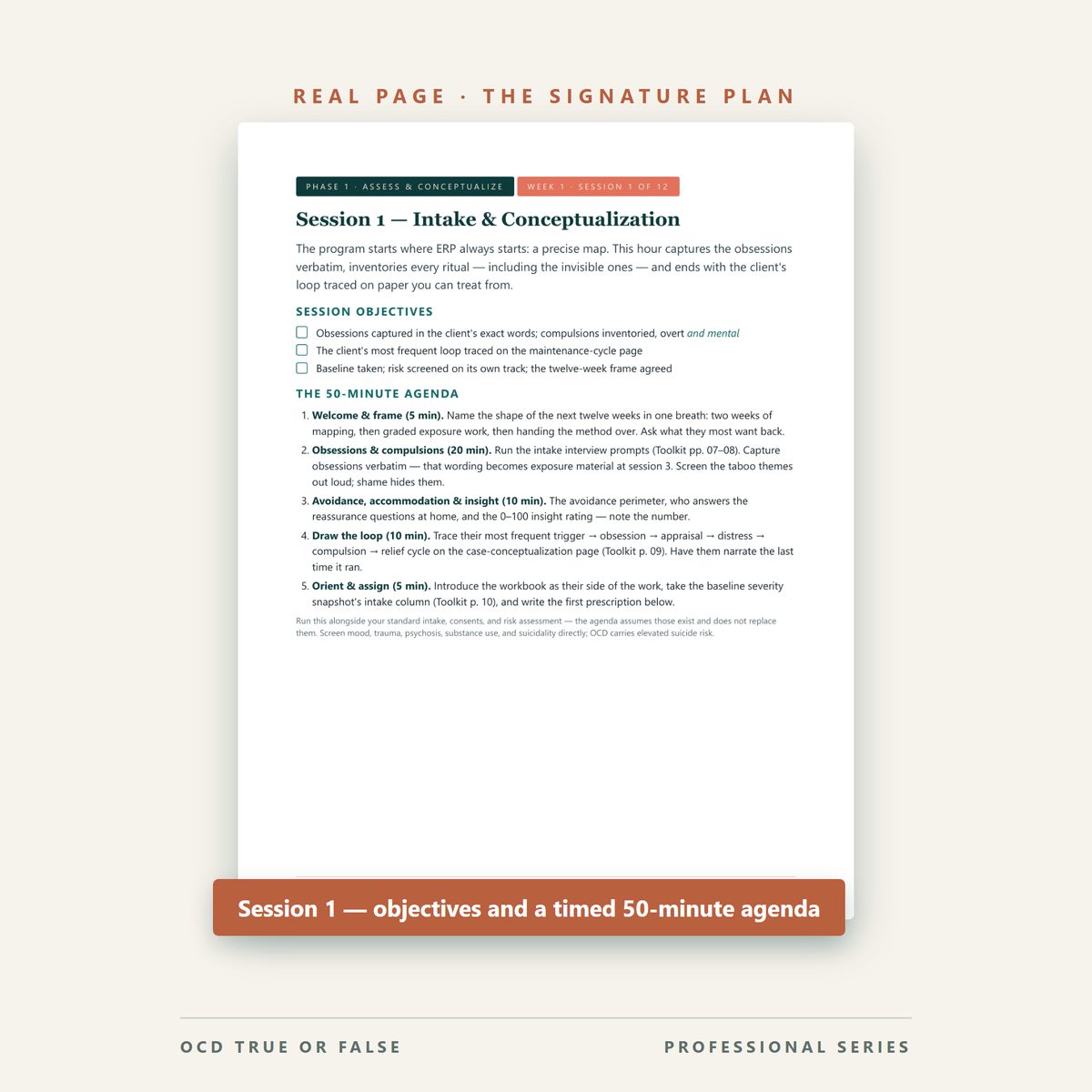The 12-Week ERP Program — Clinician Edition — worksheet detail