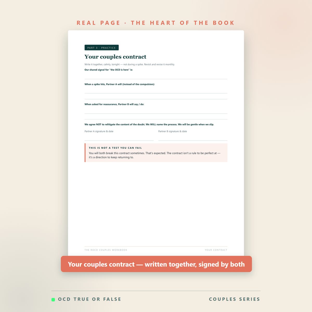 The ROCD Couples Workbook — worksheet detail