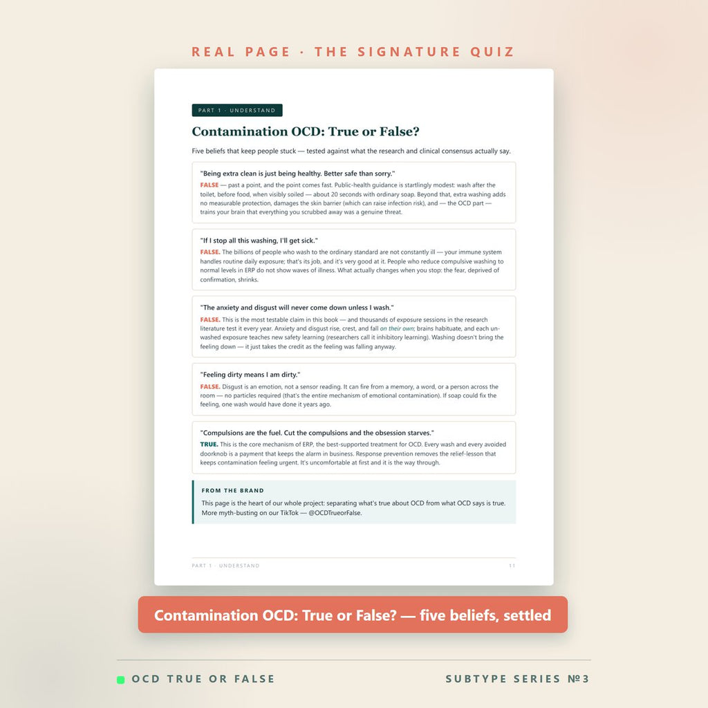 The Contamination OCD Workbook — worksheet detail