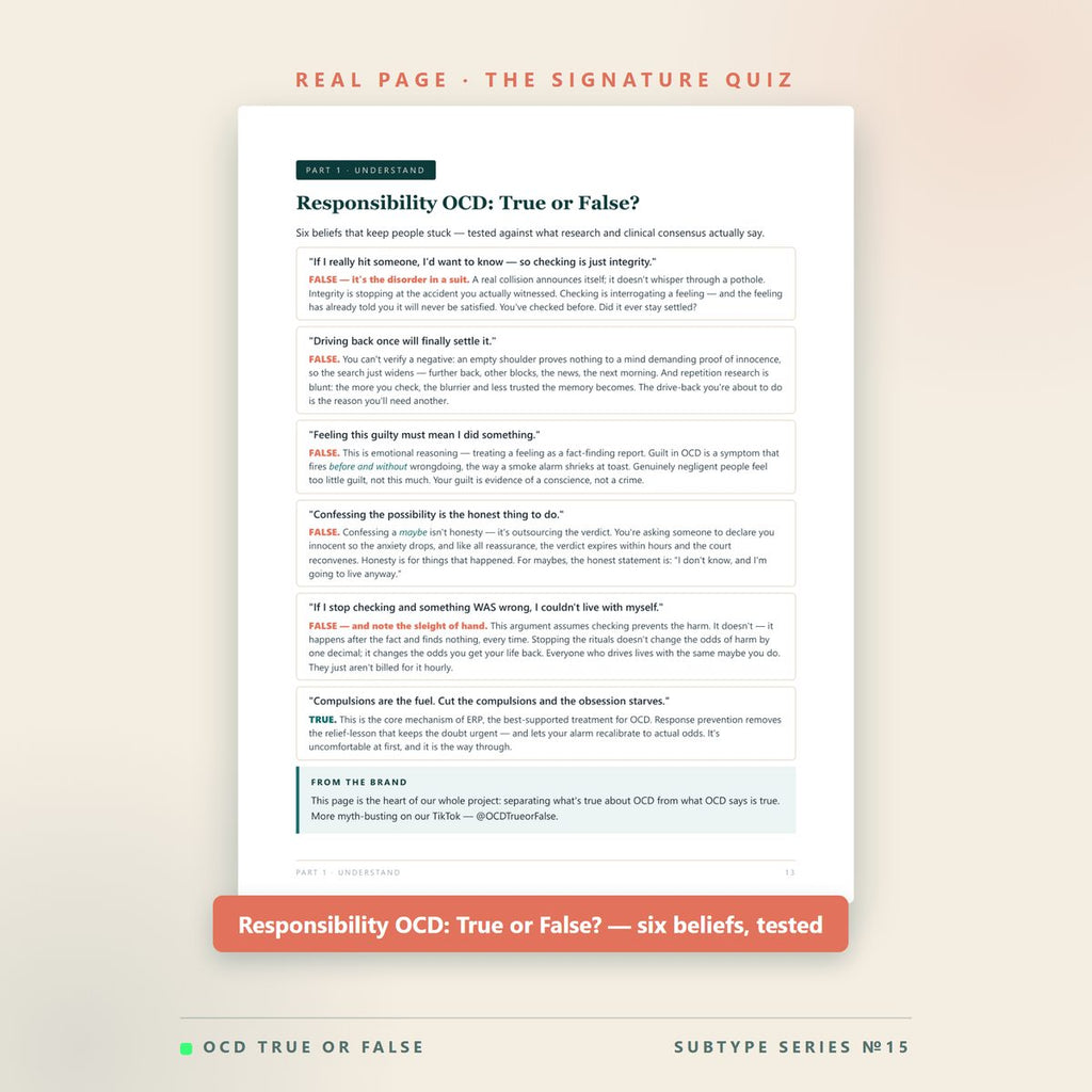 The Responsibility & Hit-and-Run OCD Workbook — worksheet detail