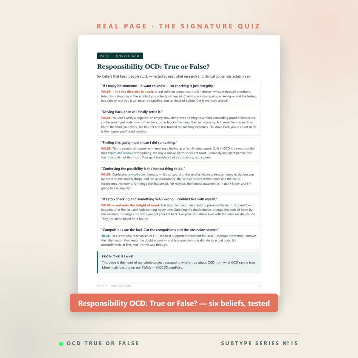 The Responsibility & Hit-and-Run OCD Workbook — worksheet detail