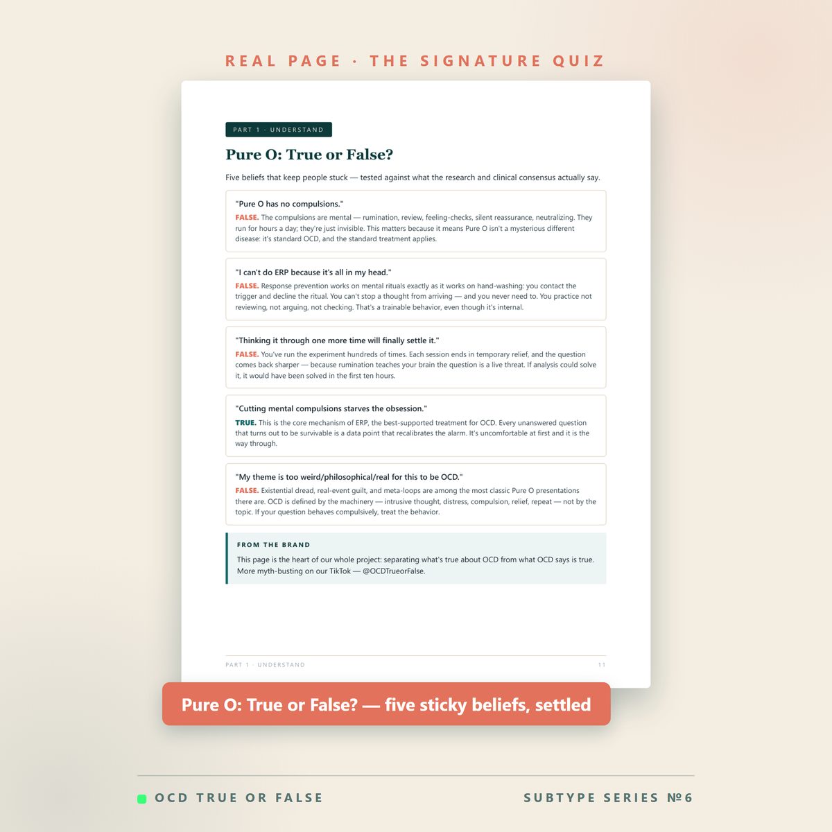 The Pure-O & Rumination Workbook — worksheet detail