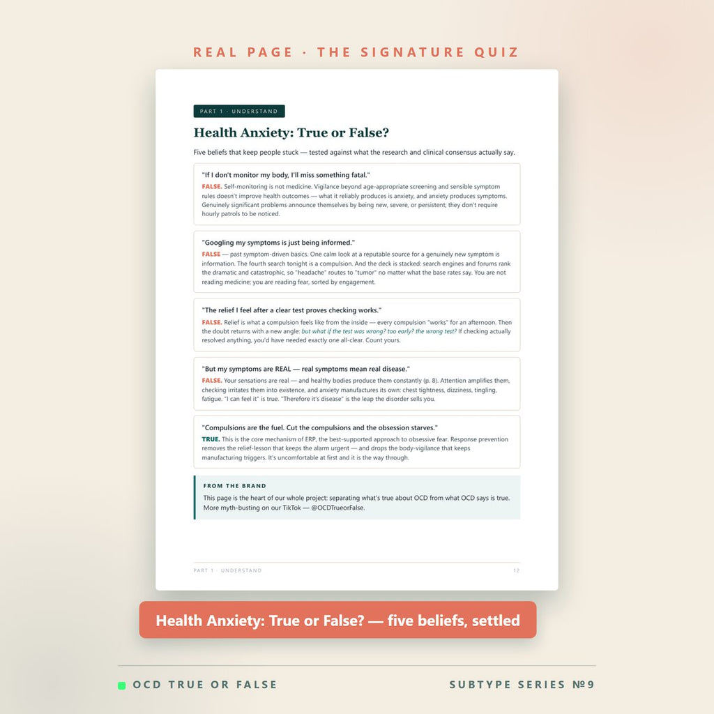 The Health Anxiety OCD Workbook — worksheet detail