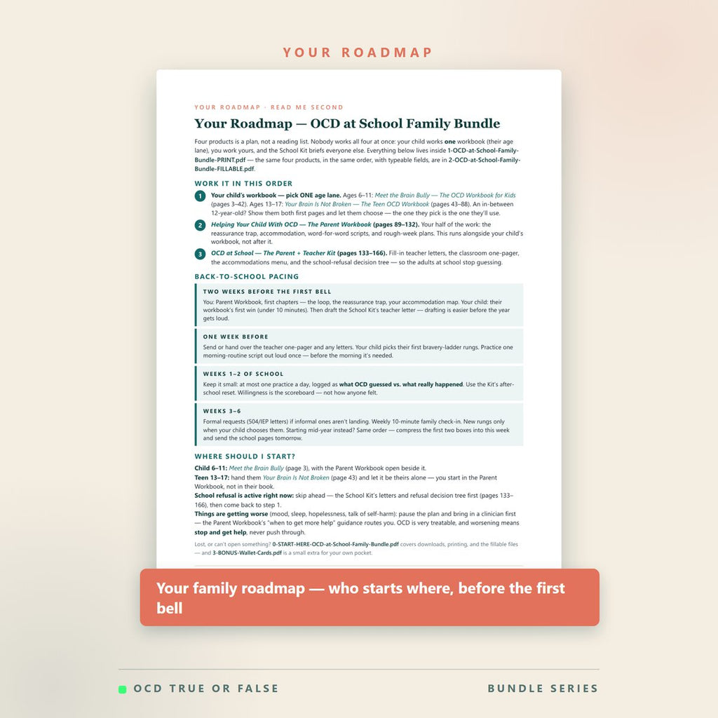 The OCD at School Family Bundle — what's included