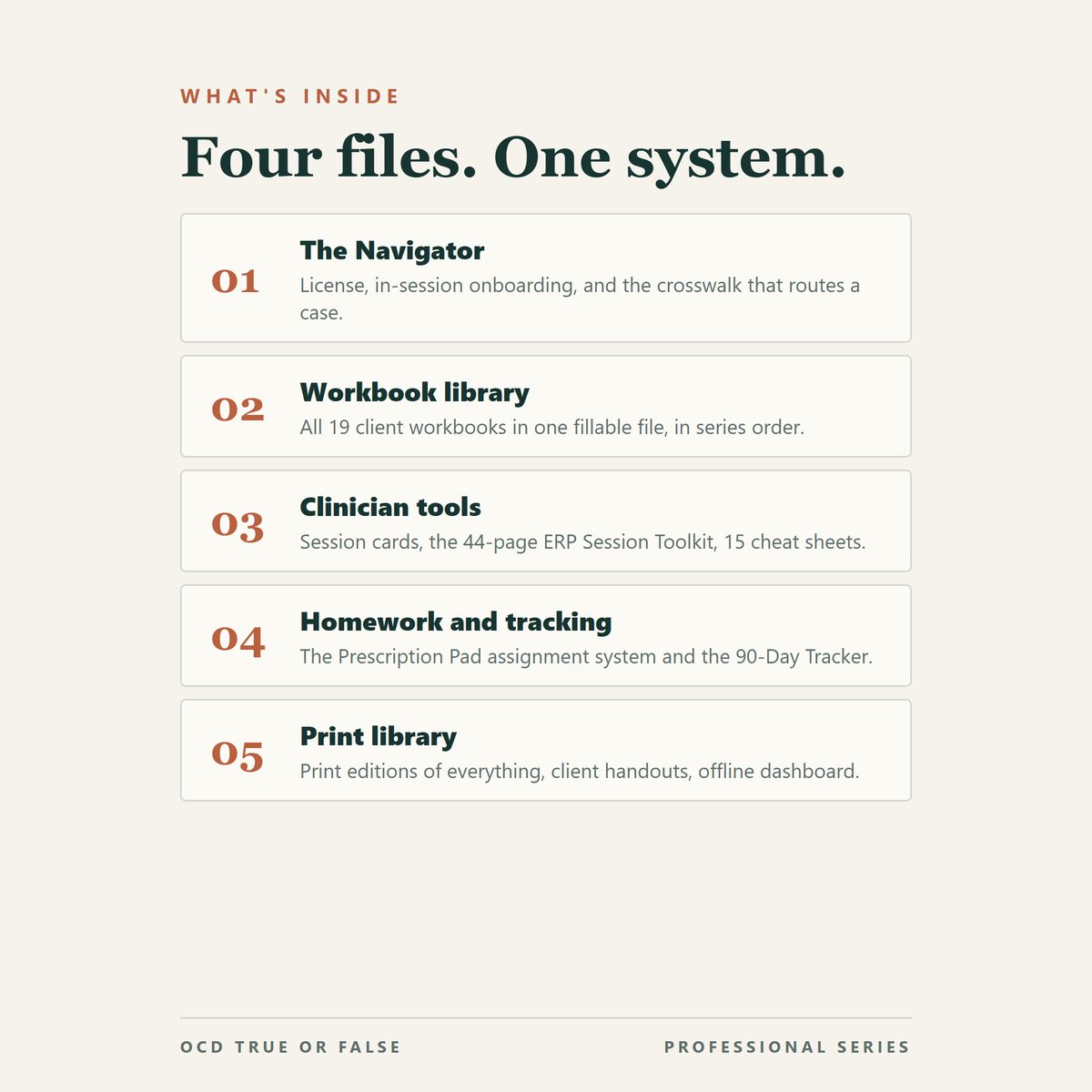 The Complete ERP Clinician System — what's included