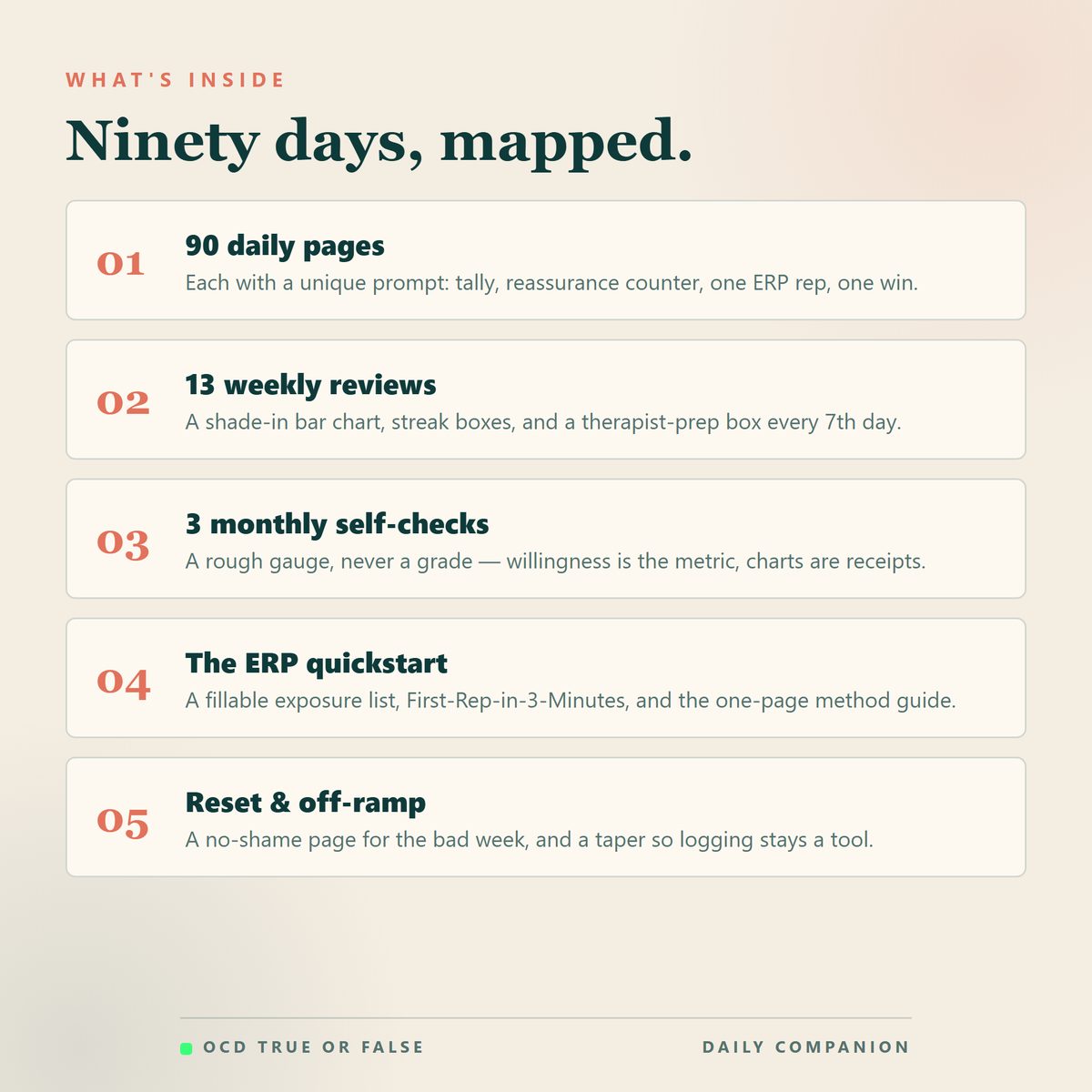 The 90-Day OCD Tracker — what's included