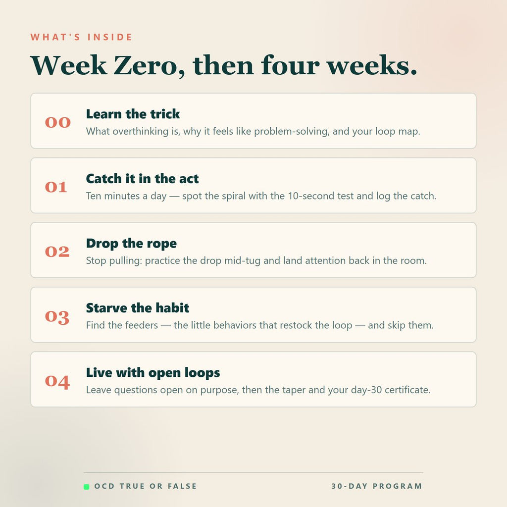 The Overthinking Workbook — what's included