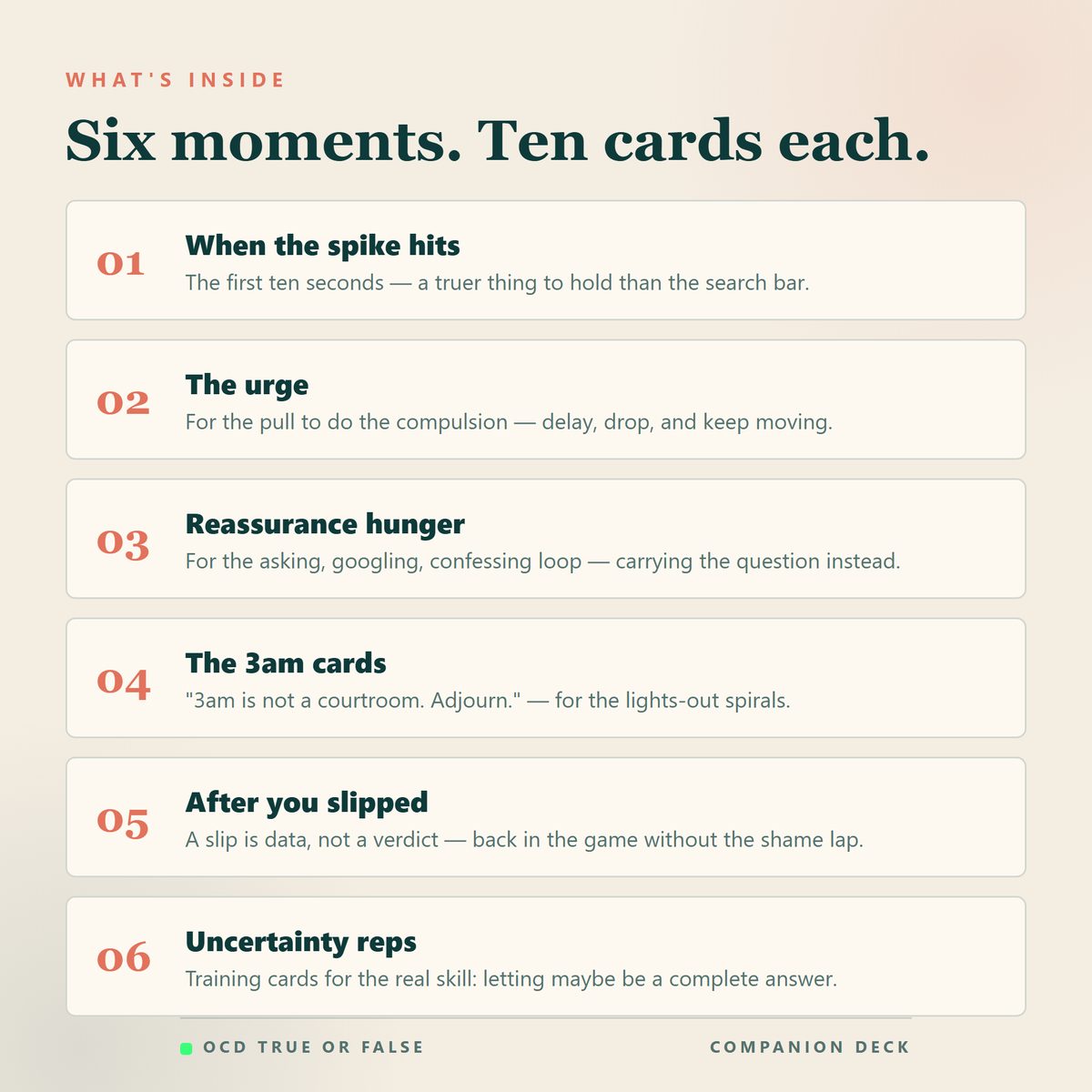 OCD Coping Cards — what's included