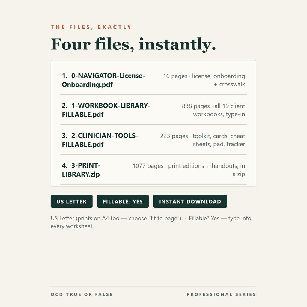 The Complete ERP Clinician System — format and page count
