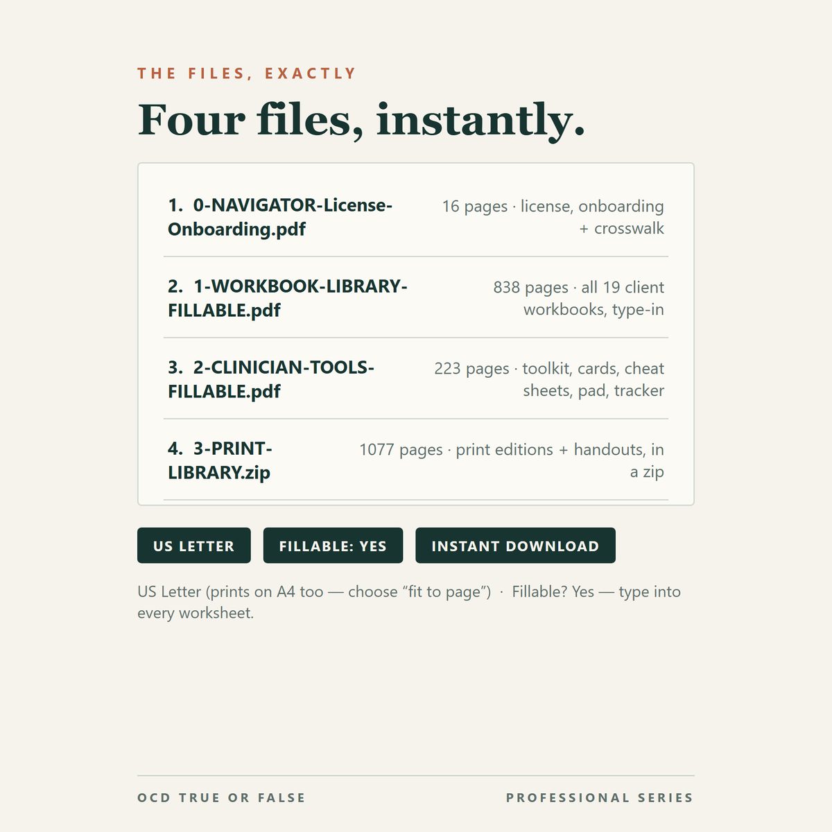 The Complete ERP Clinician System — format and page count