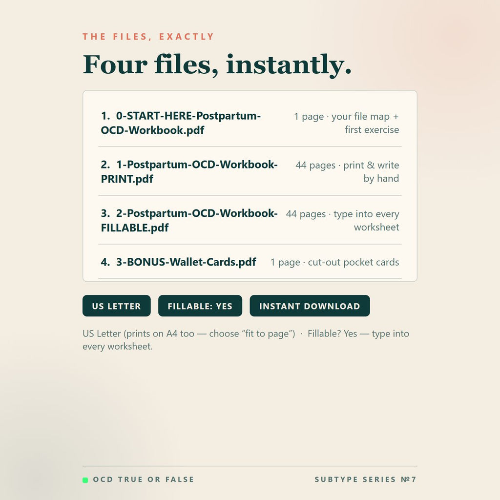 The Postpartum & Perinatal OCD Workbook — format and page count