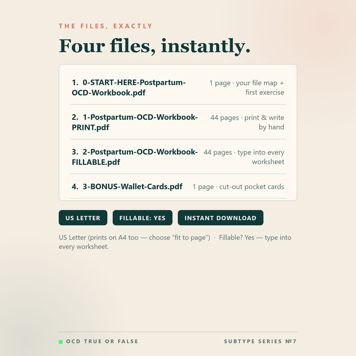 The Postpartum & Perinatal OCD Workbook — format and page count