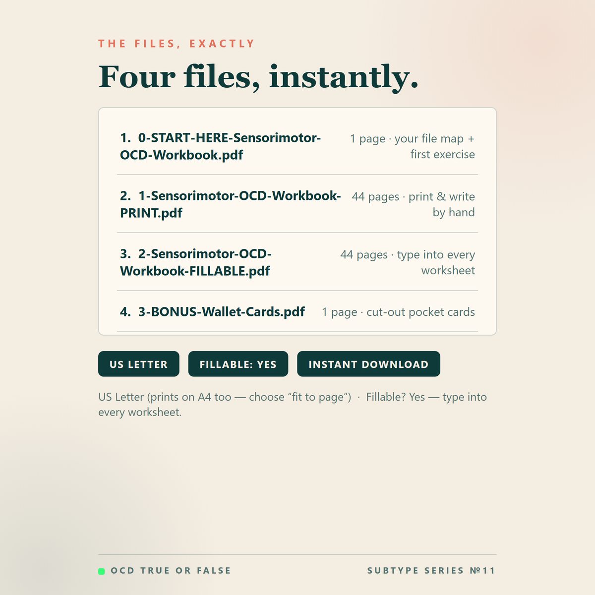 The Sensorimotor OCD Workbook — format and page count