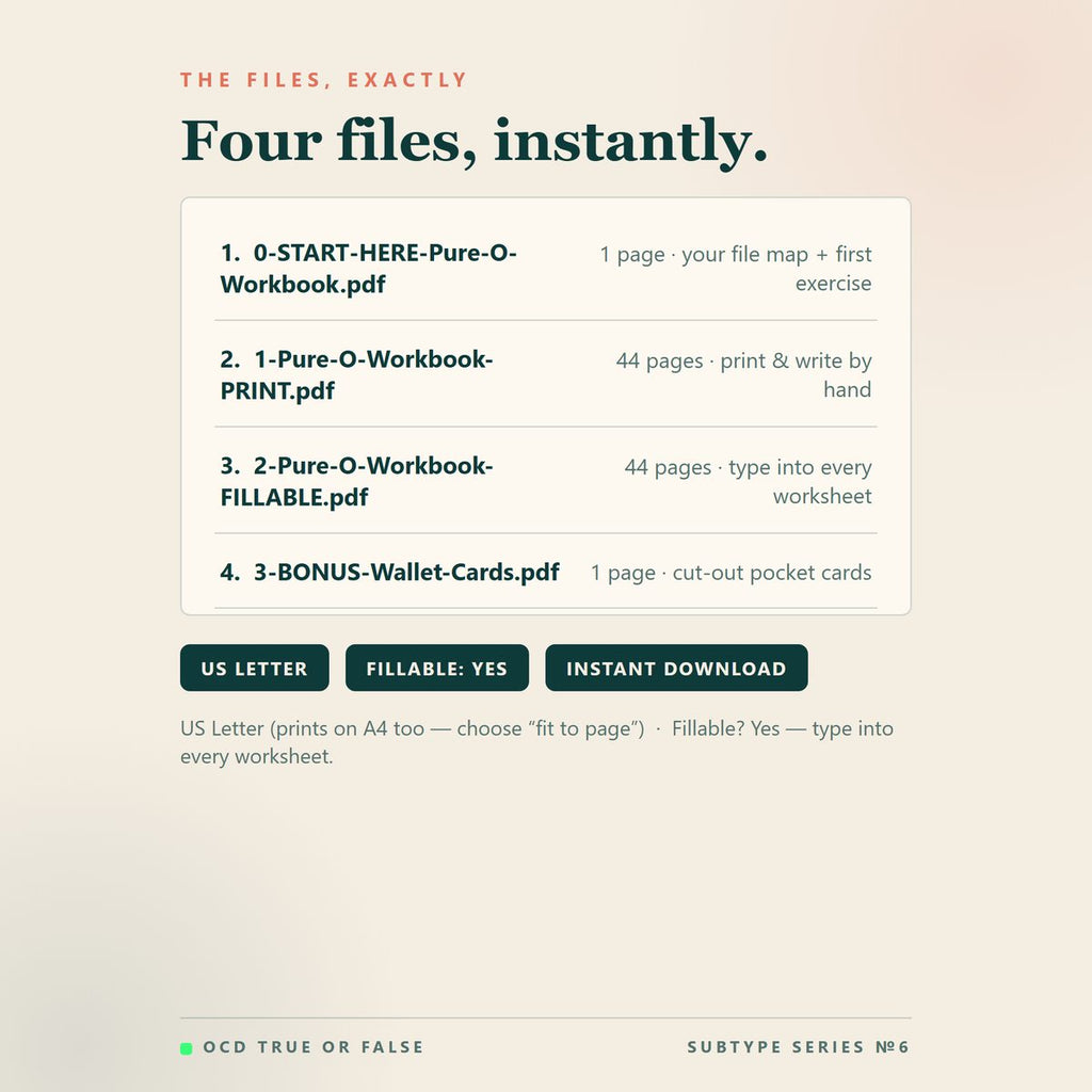The Pure-O & Rumination Workbook — format and page count
