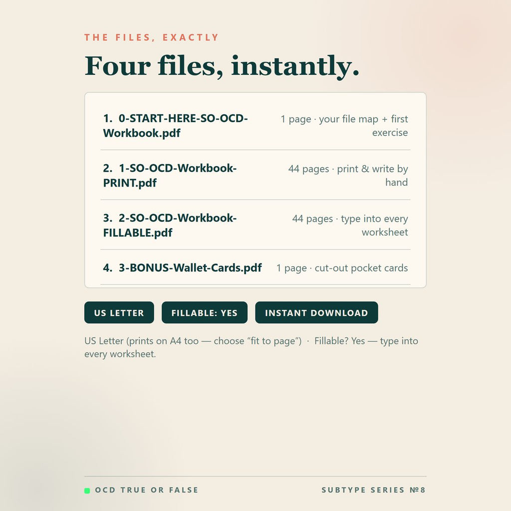 The Sexual-Orientation OCD (SO-OCD) Workbook — format and page count