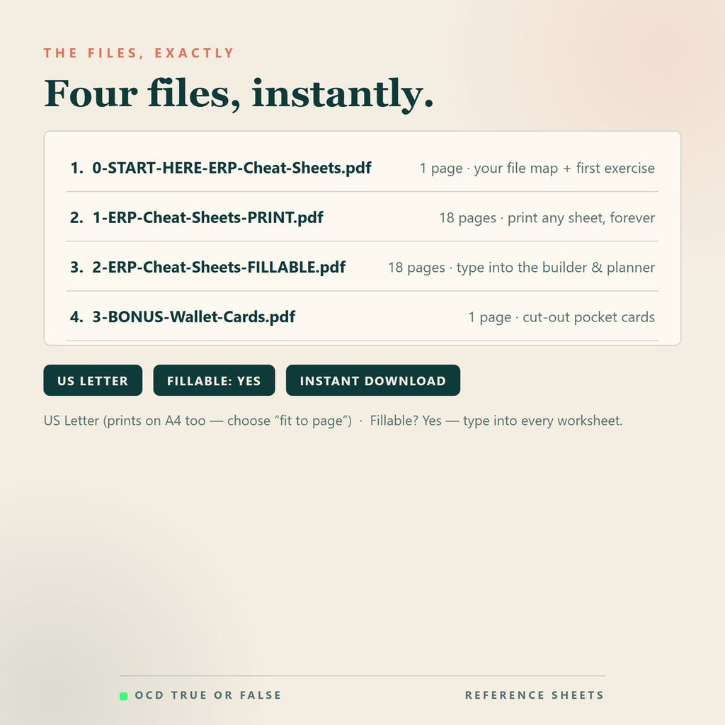 The ERP Cheat Sheets — format and page count
