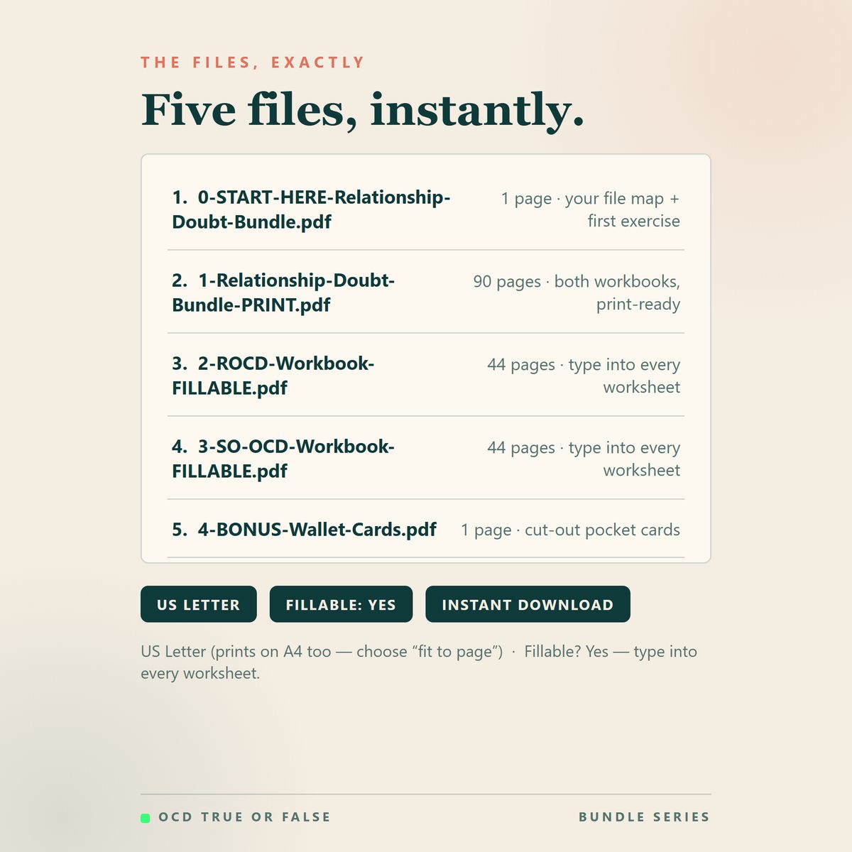 The Relationship & Identity Doubt Bundle — format and page count