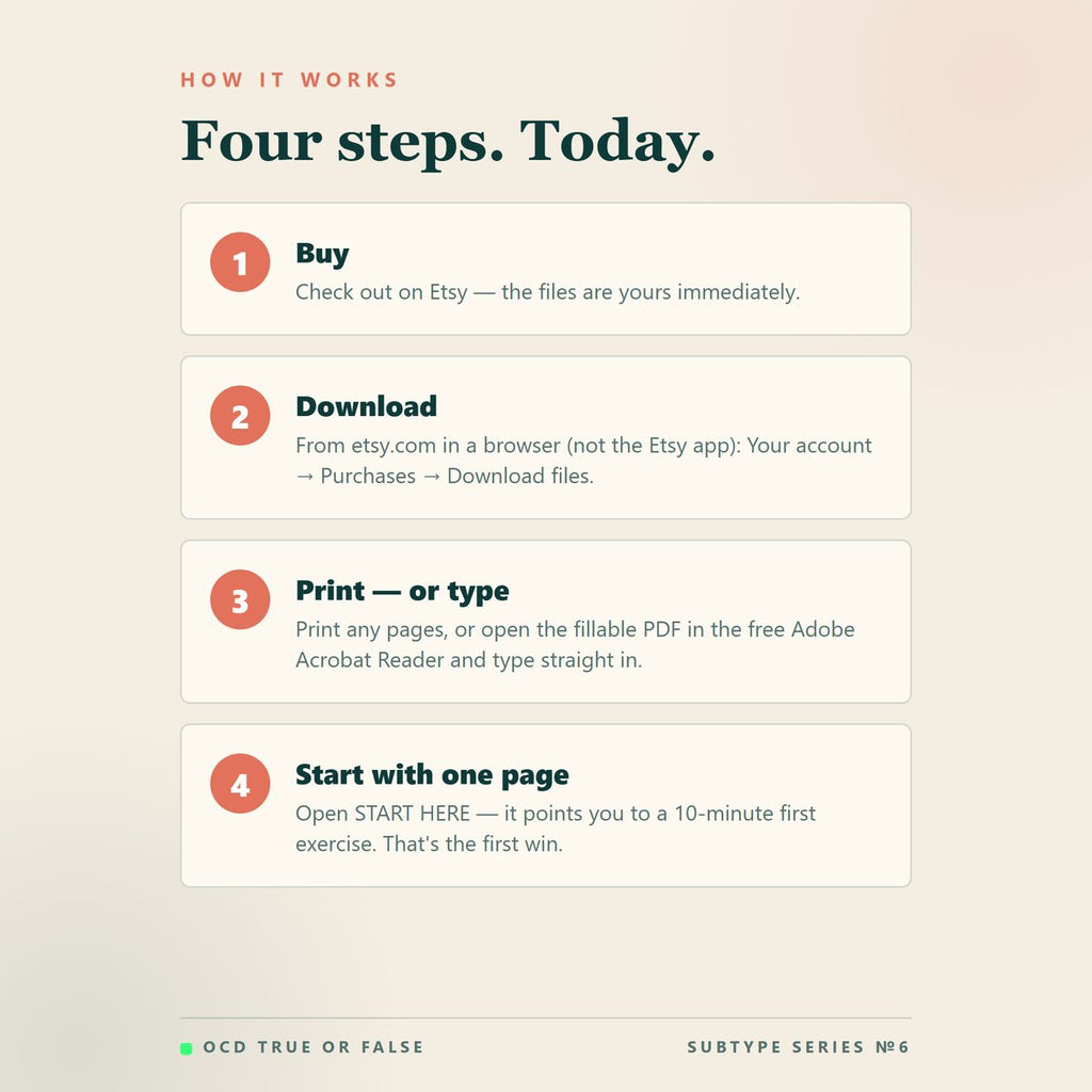 The Pure-O & Rumination Workbook — how to use it