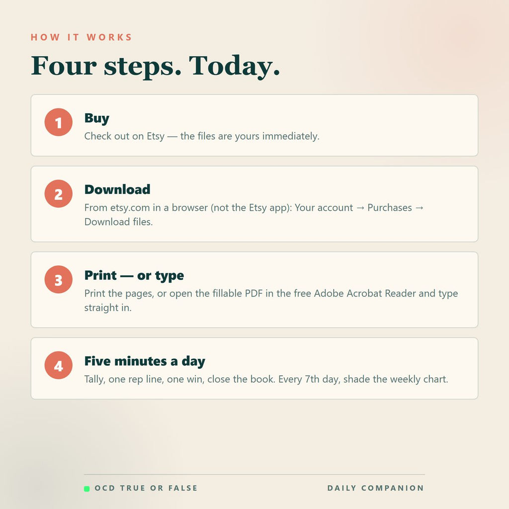 The 90-Day OCD Tracker — how to use it