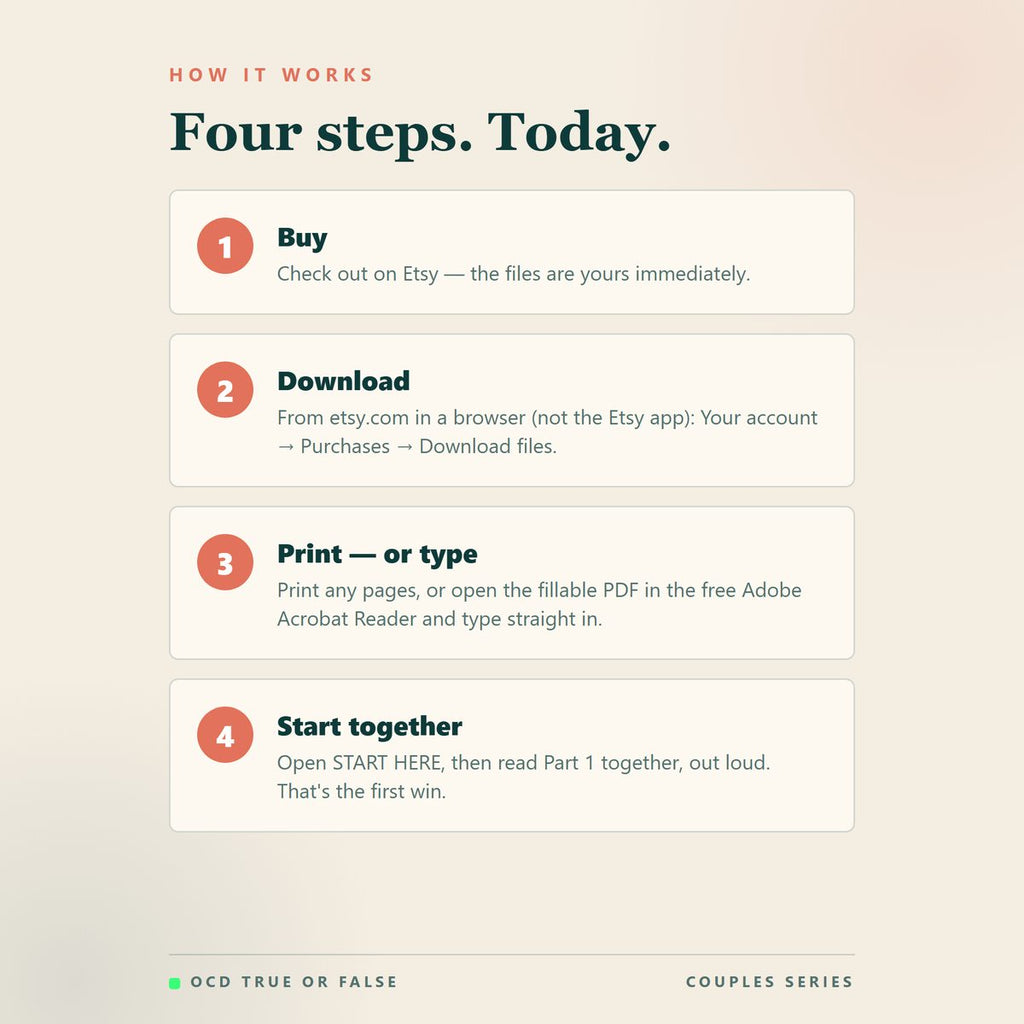 The ROCD Couples Workbook — how to use it