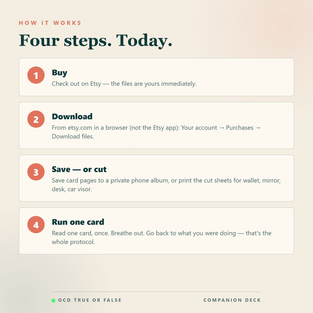 OCD Coping Cards — how to use it