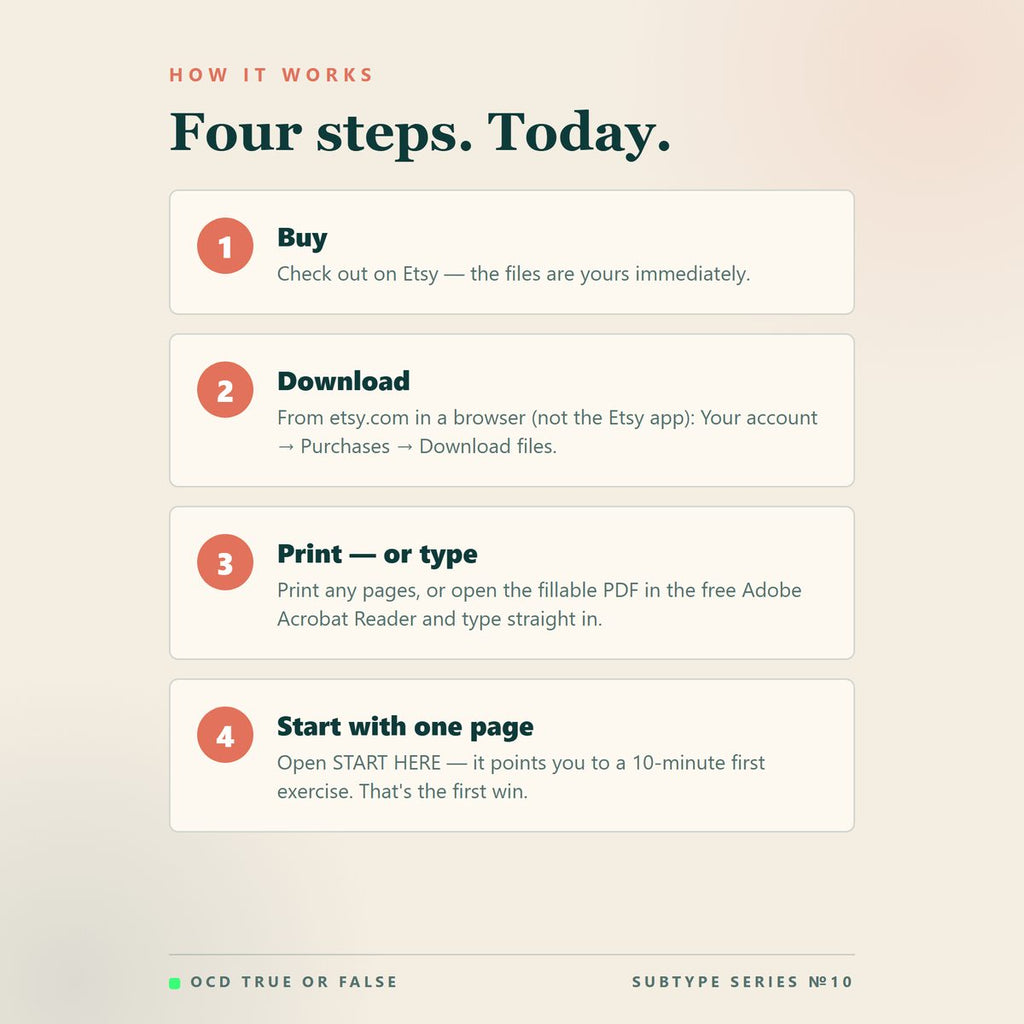 The Existential OCD Workbook — how to use it